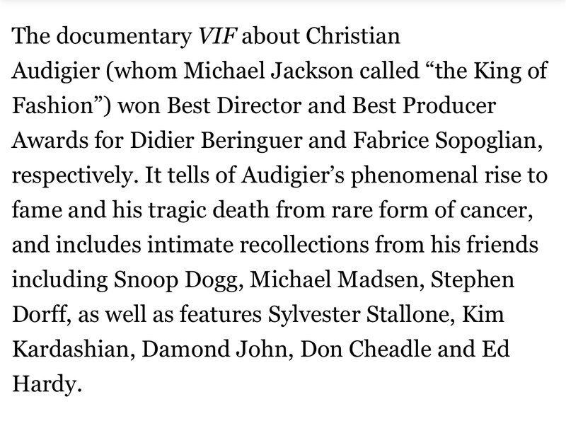 Deadline feature on The Vif documentary award wins